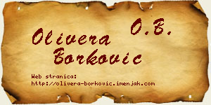Olivera Borković vizit kartica